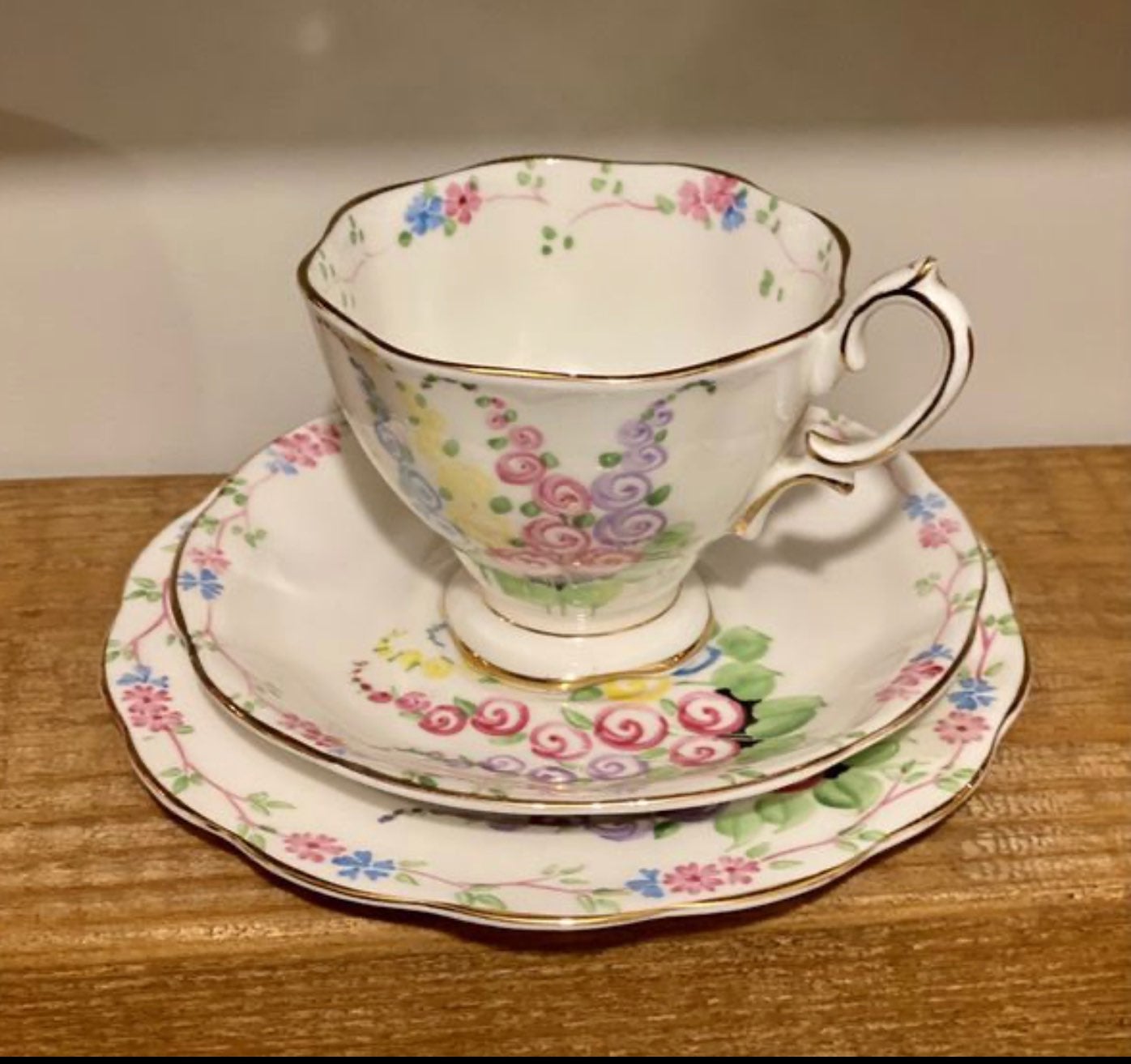 Royal Albert rare 3 piece tea set handpa