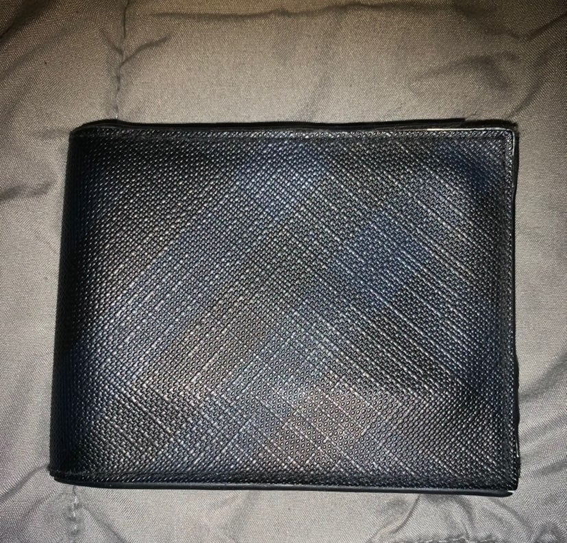 Burberry Vintage Plaid Bifold Dark Blue/ Black Wallet- Vintage