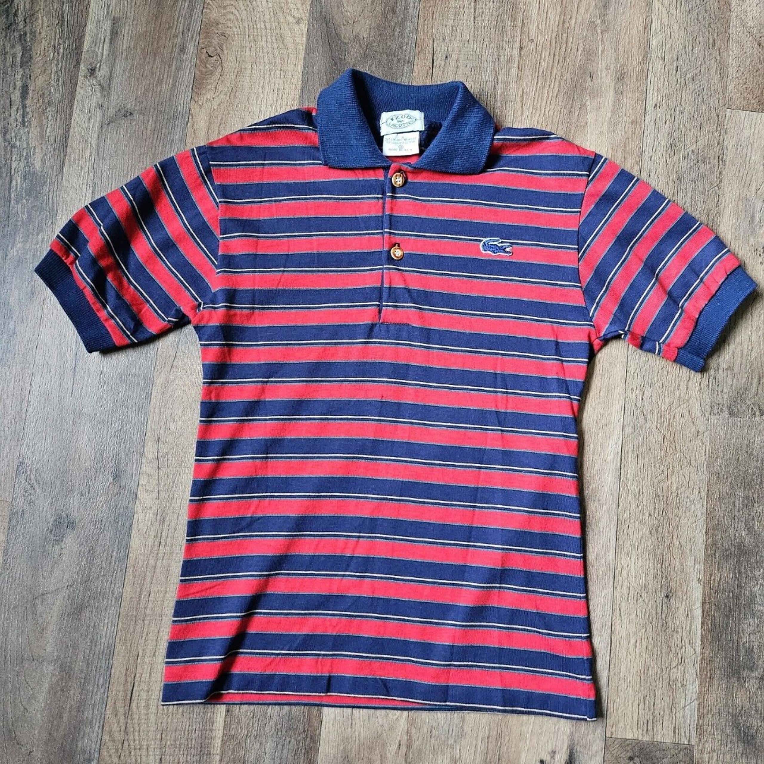 1970s IZOD Lacoste Polo Shirt in kids size 14. Single stitches. Paper thin.