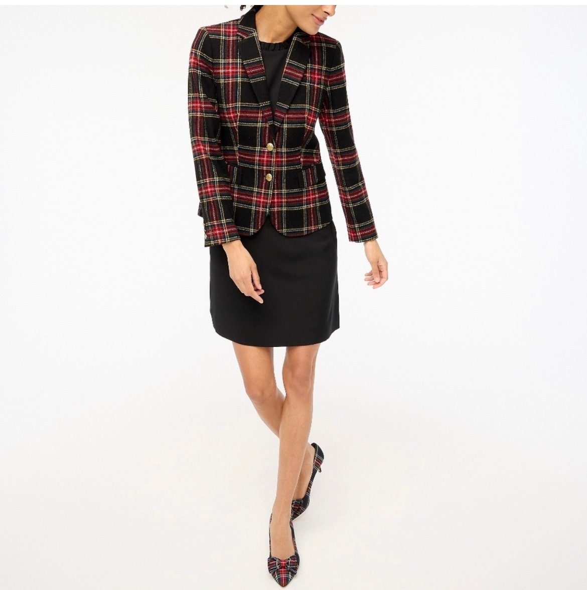 J Crew BC804 NWT Sz 6P Classic Stewart Tartan Plaid Wool-Blend Schoolboy Blazer
