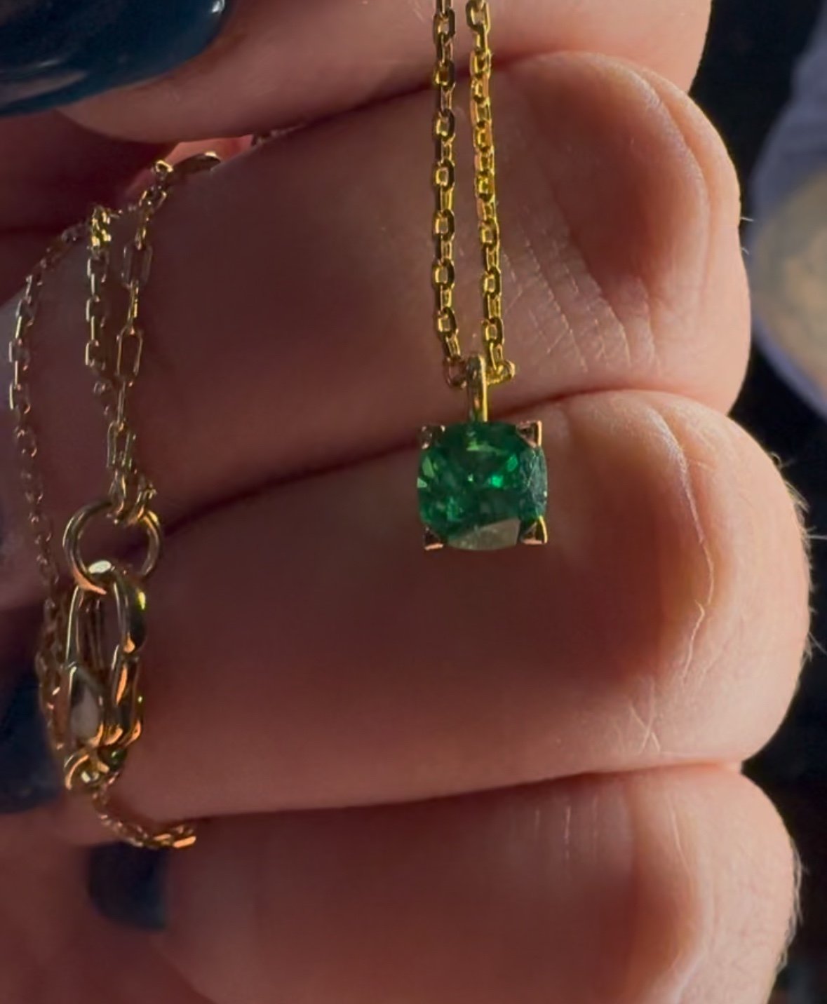 kate spade green gem necklace