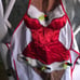 NWOT Christmas foxy lady apron
