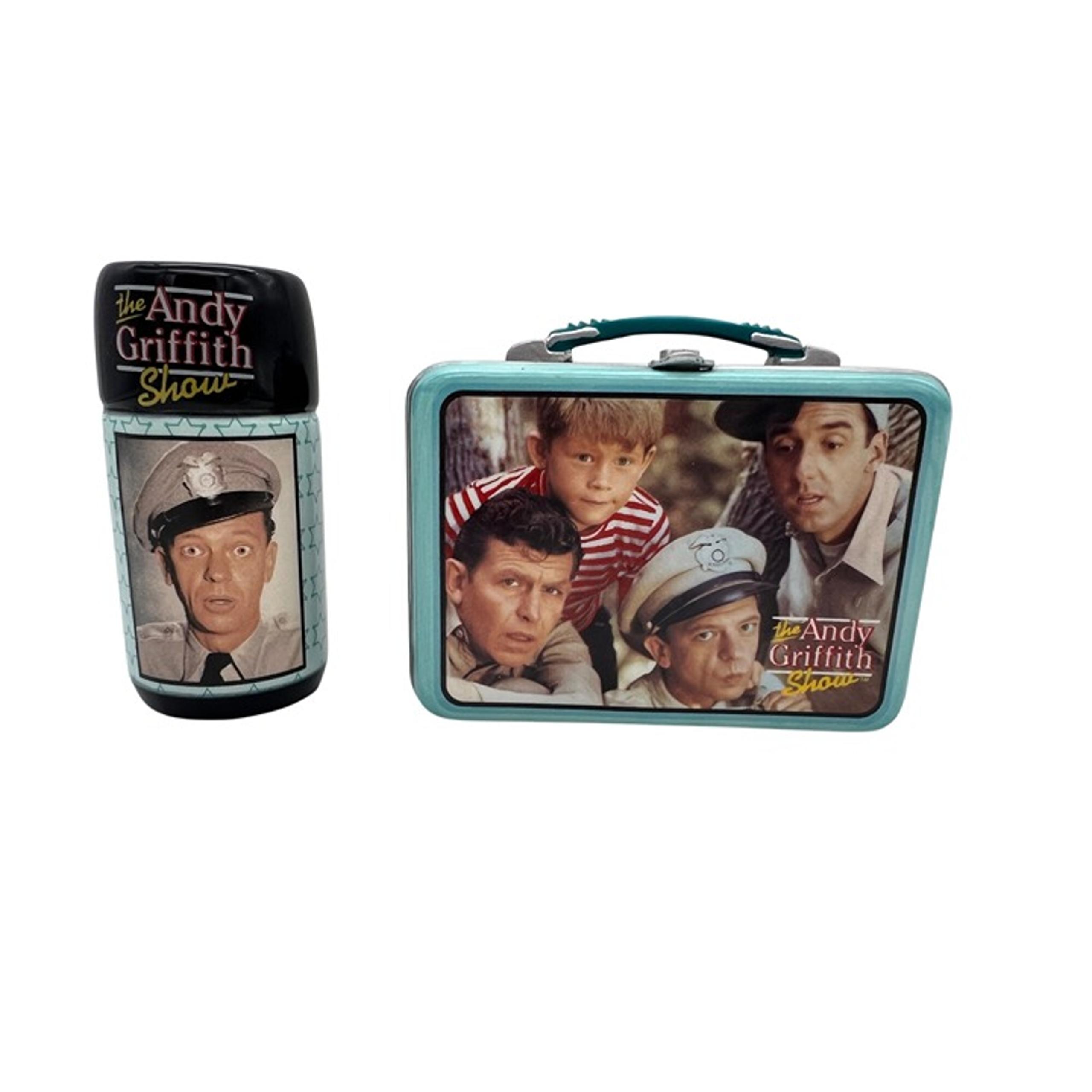 Andy Griffith Salt & Pepper Shakers Vandor 2002 Ceramic Lunchbox Set