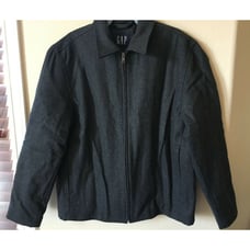 GAP Wool Blend Collared Quilted Lining Zip Up Long Sleeve Men’s Jacket Size M