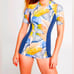 Calia by Carrie Underwood desert Flora Peri dusk zip back paddle suit size 10