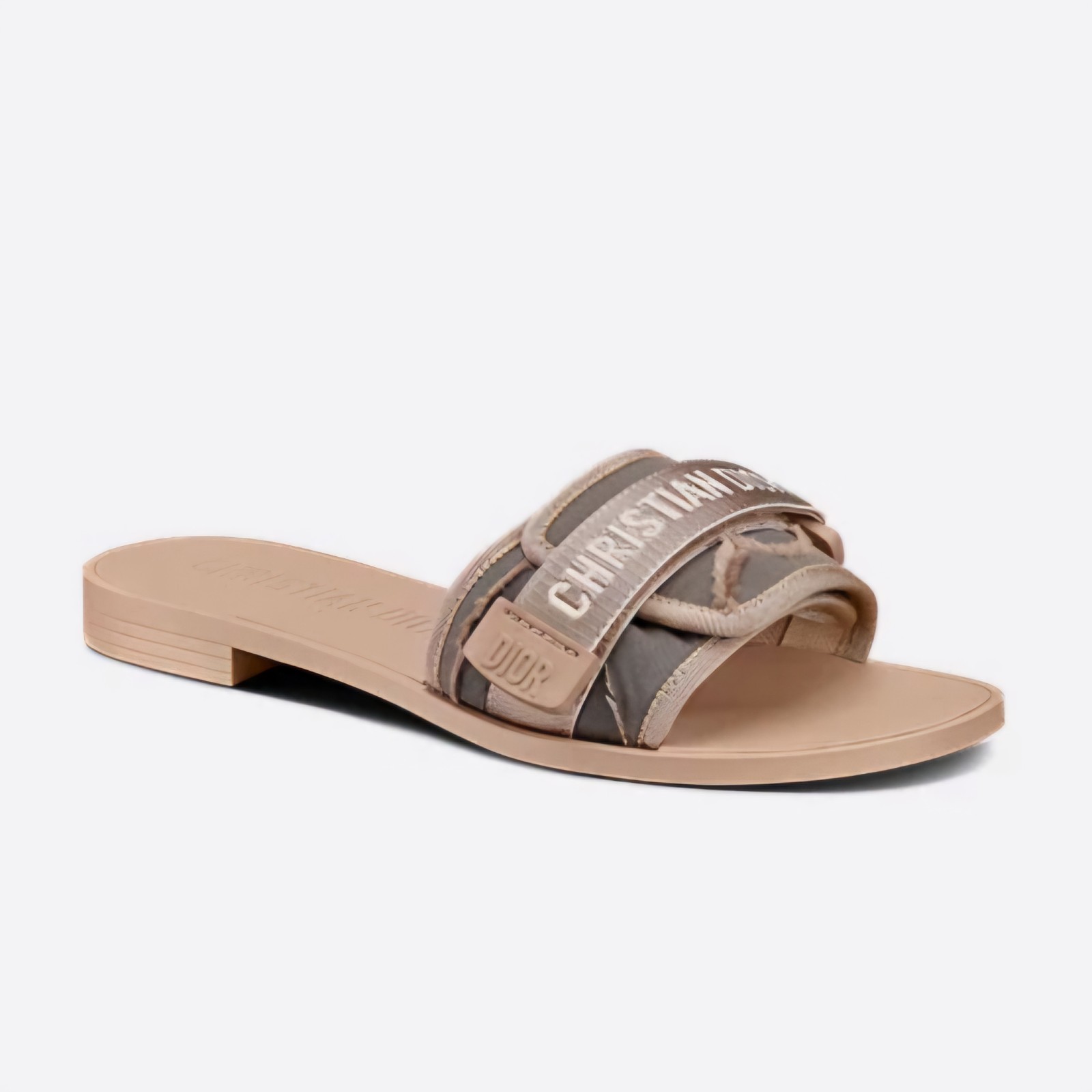 Christian Dior Dio(r)evolution Slide, Nude Camouflage Technical Fabric, Size 7