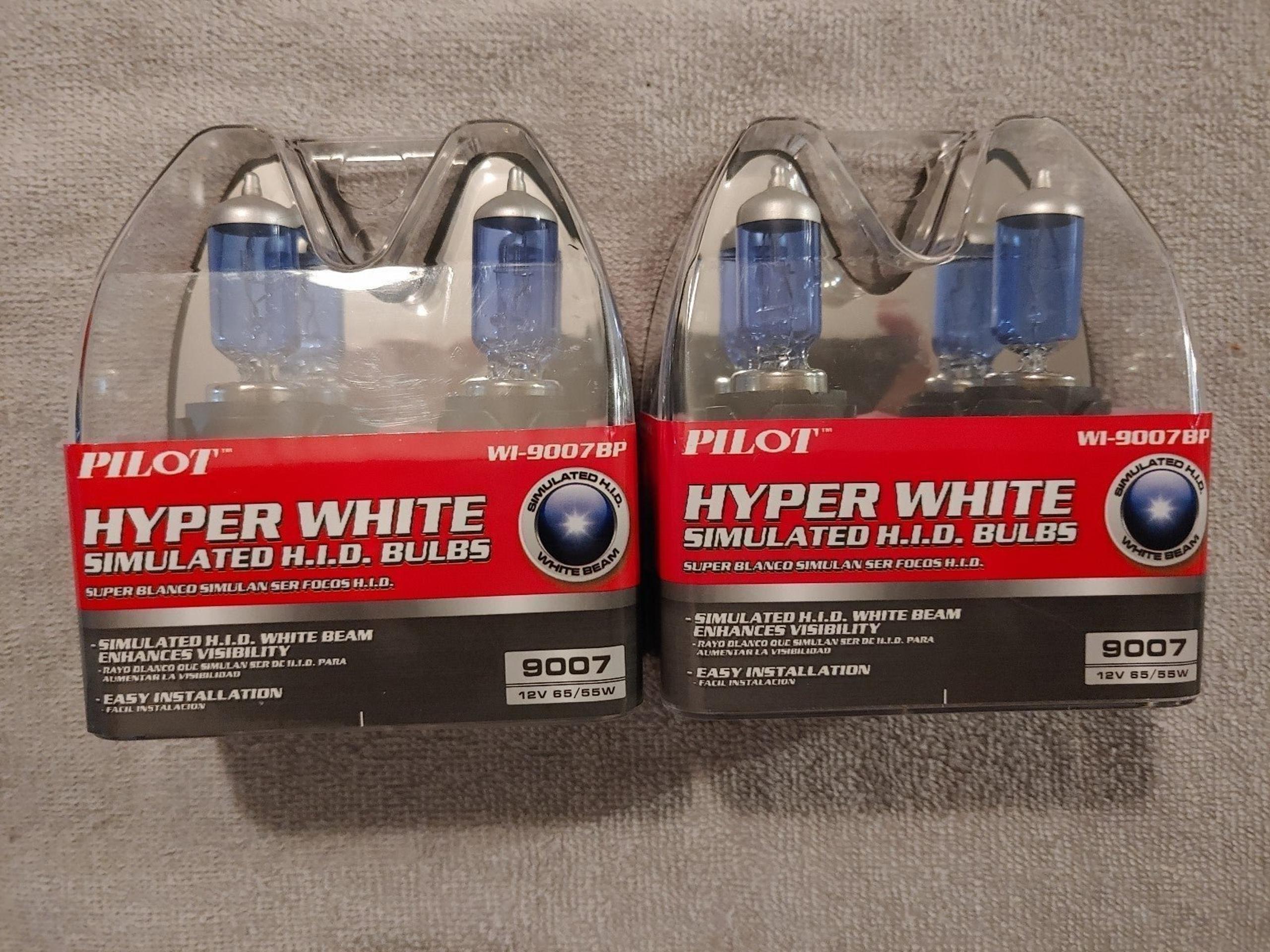 *2 PAIRS* PILOT H.I.D. HEADLIGHT BULBS (9007)