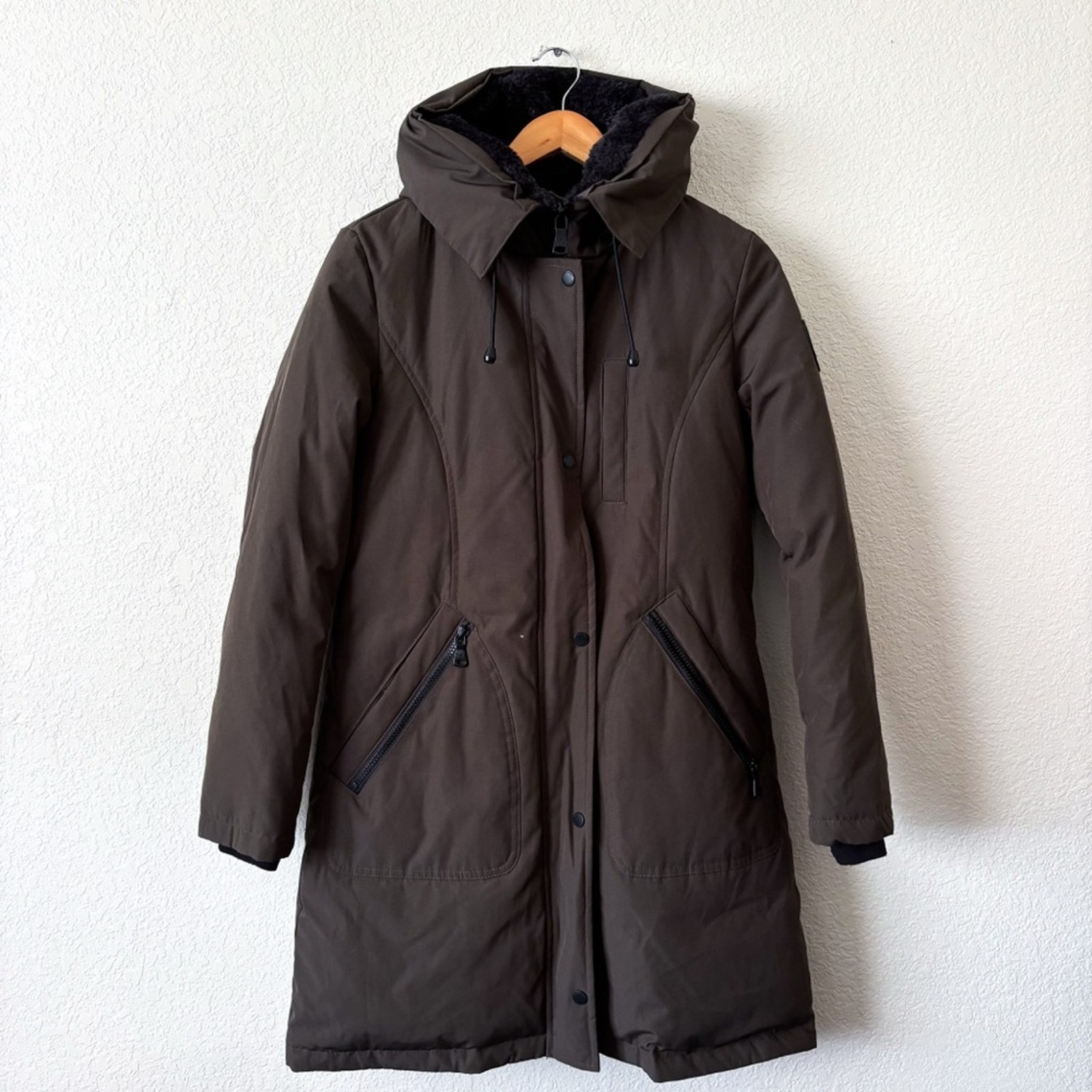 Vince Camuto Woman’s Hooded Parka Coat Green Small