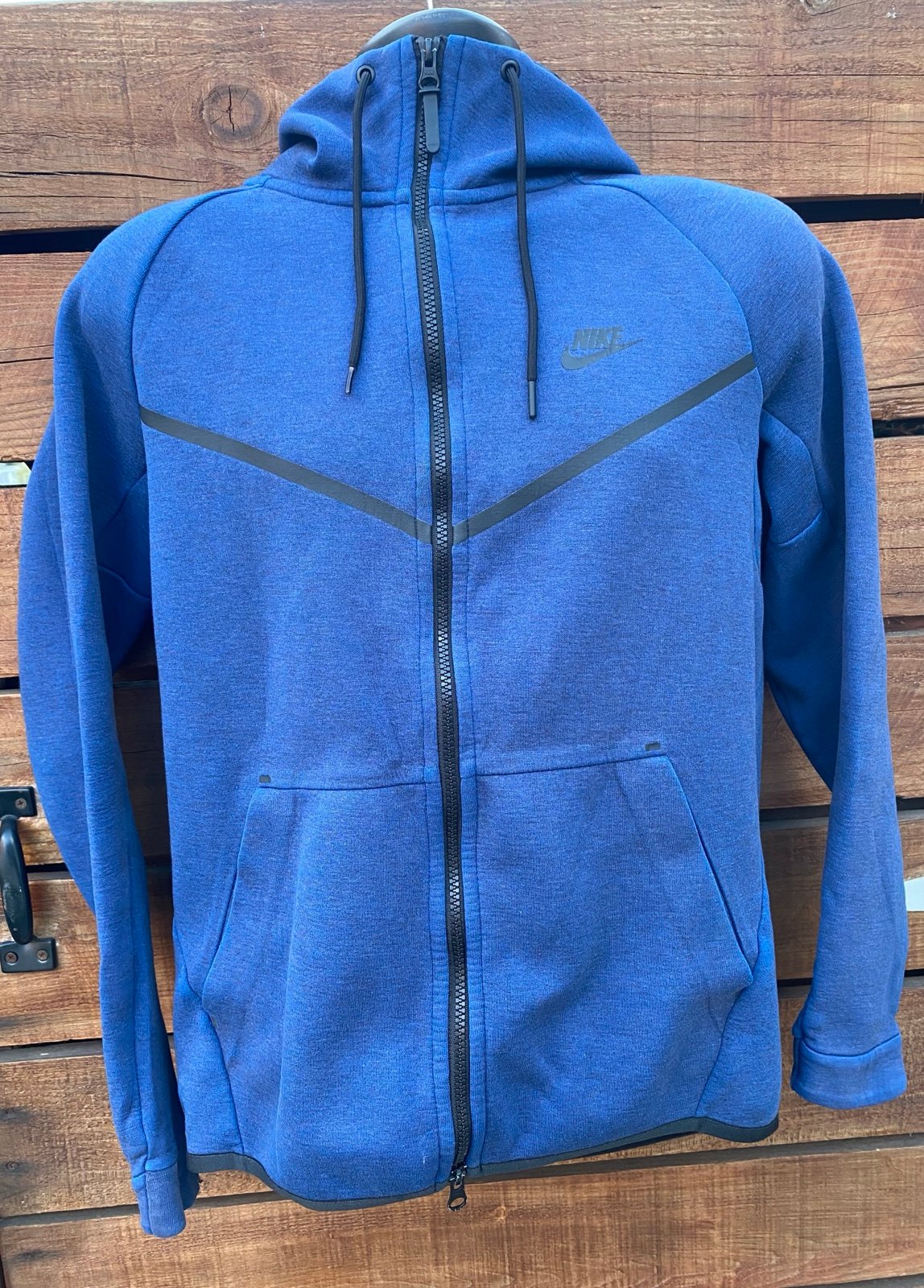 Nike Mens Medium Dark Blue Tech Fleece Full Zip Hoodie