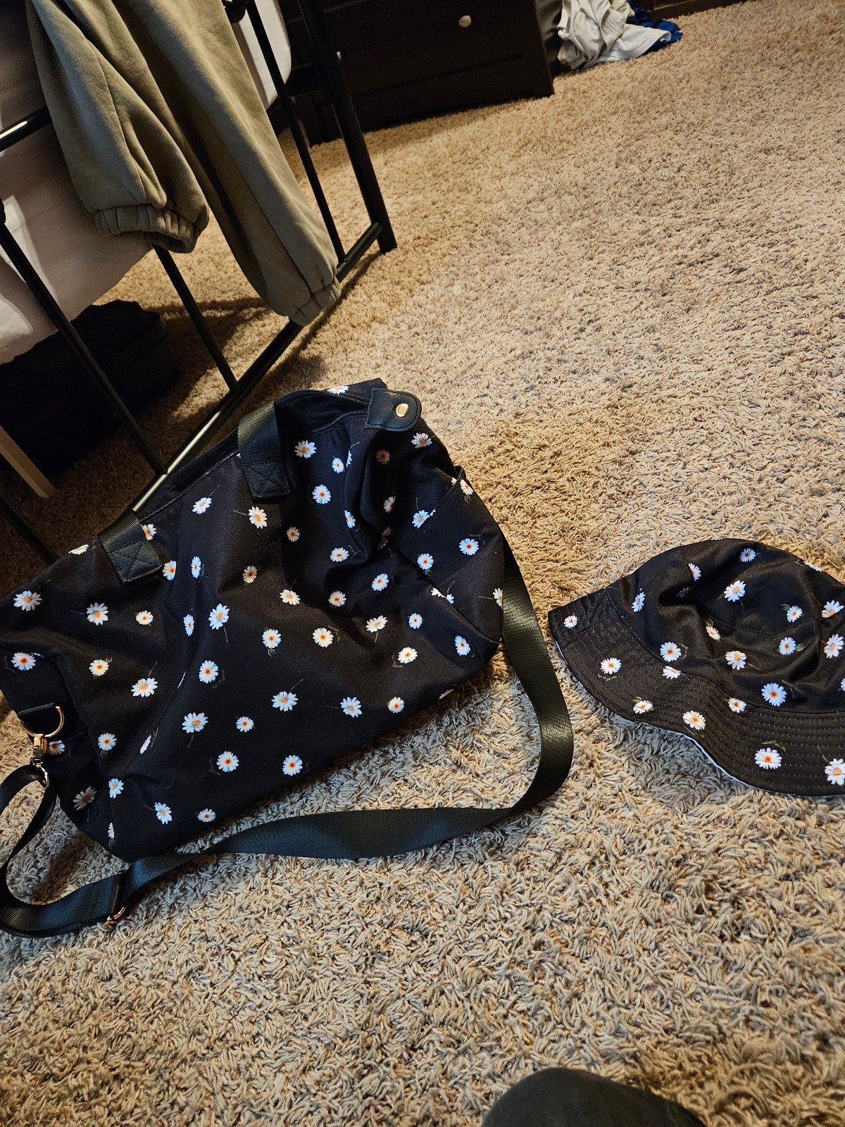 Duffle with matching hat