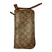 Coach F65748 Brown Signature Coated Canvas Wristlet 9” X 4.5” Zippered wristlet
