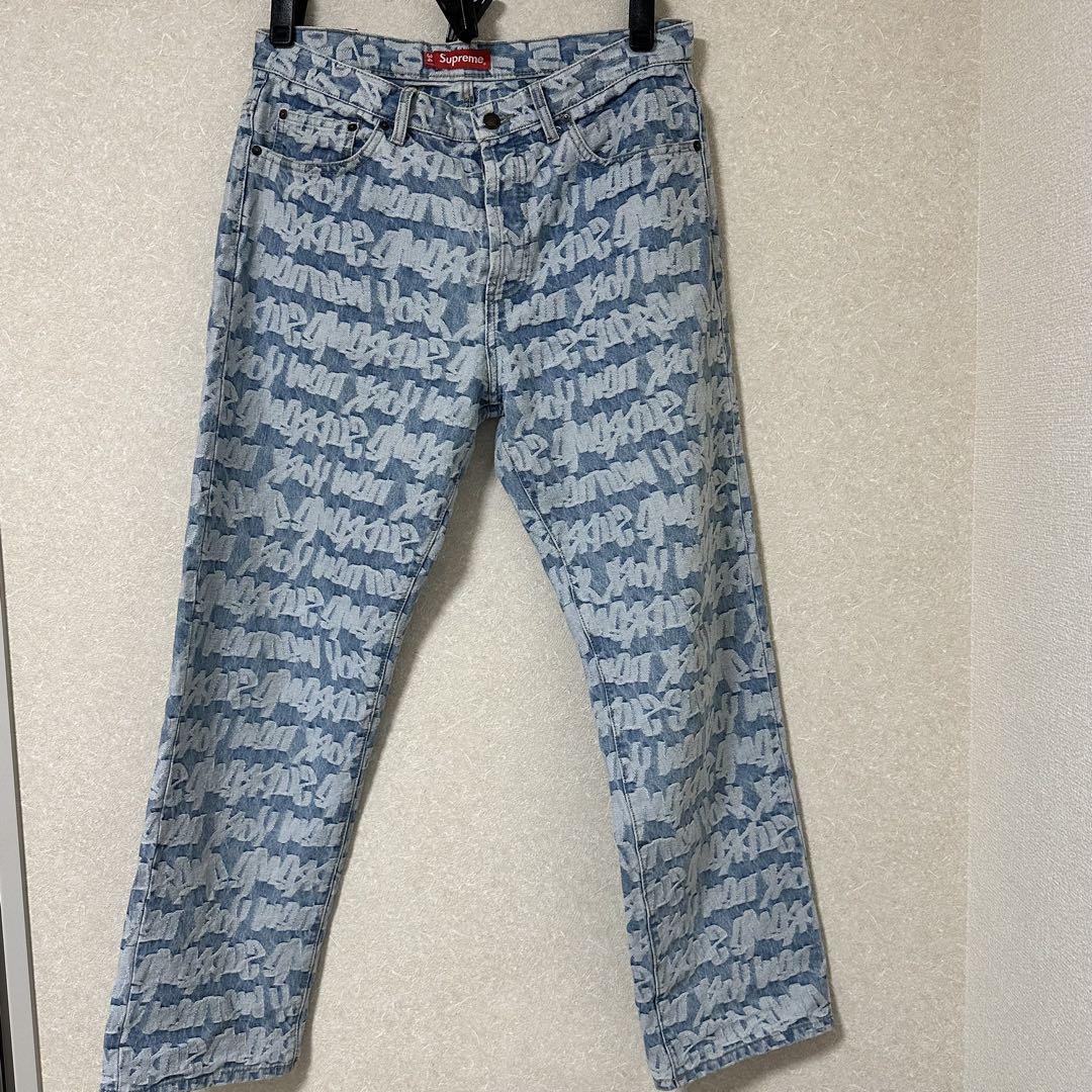 Supreme Fat Tip Jacquard Regular Jean (SS22) - $178