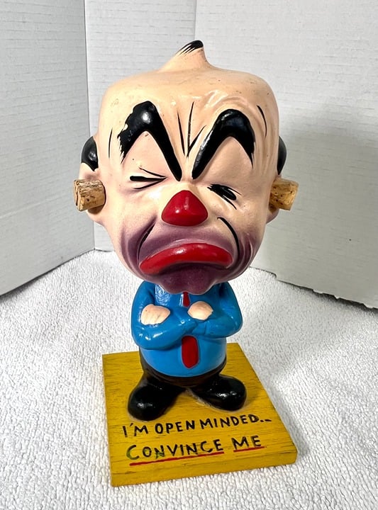 Vintage.CLEAN Japanese Nodder 1960's Rumpus Room Open Minded Bobbing Bobble Head