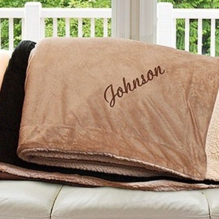 Custom Family Style Sherpa Blanket