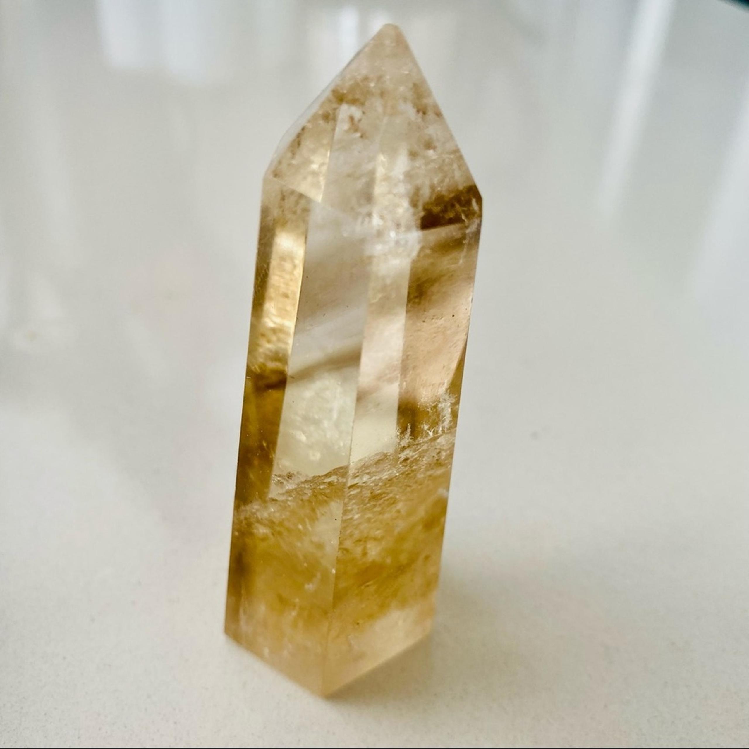 Citrine Natural Organic Polished Genuine 3” Crystal Point Gemstone Boho Decor