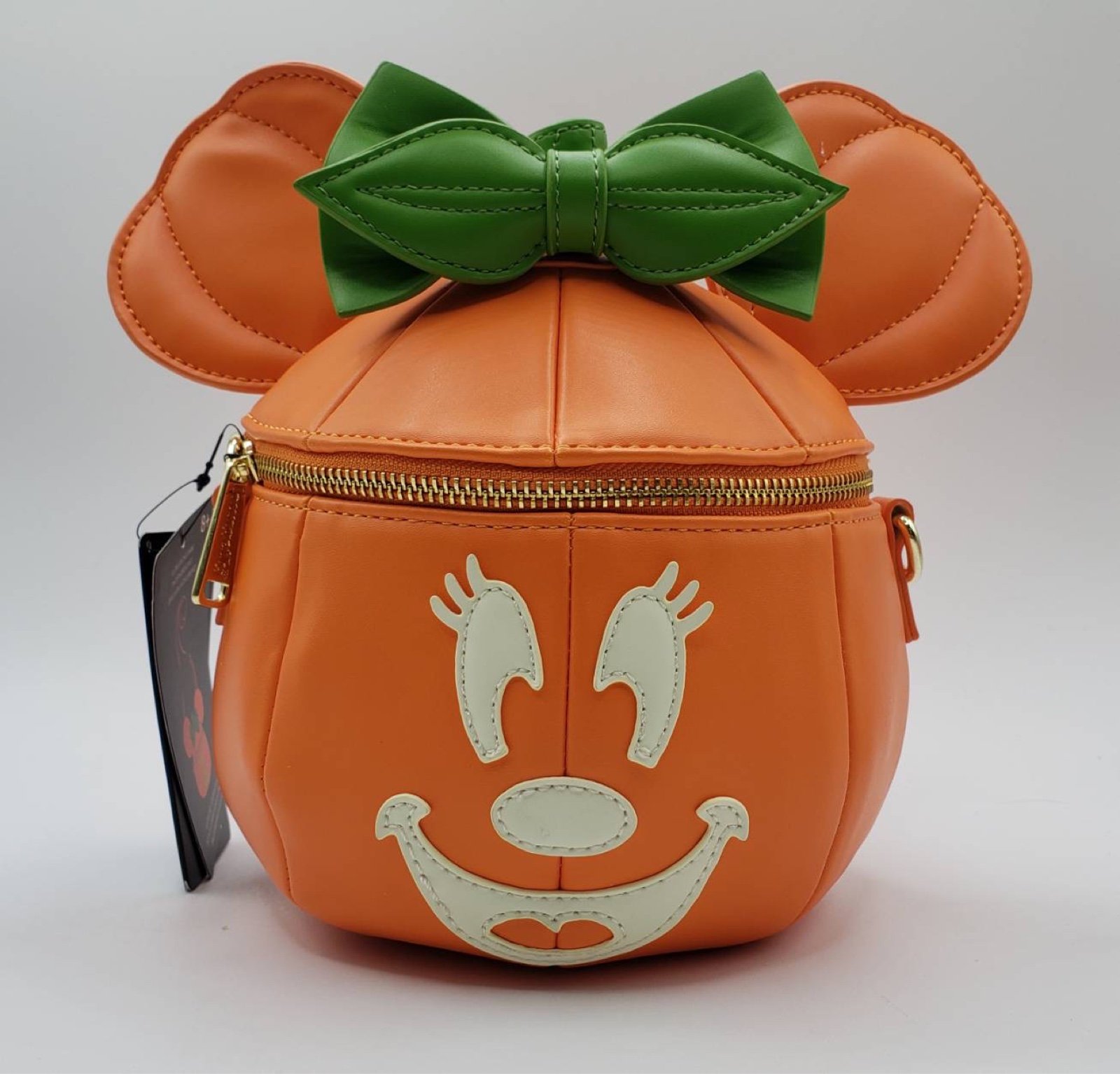 Loungefly Disney Minnie Mouse Glow in the Dark Pumpkin Crossbody Bag