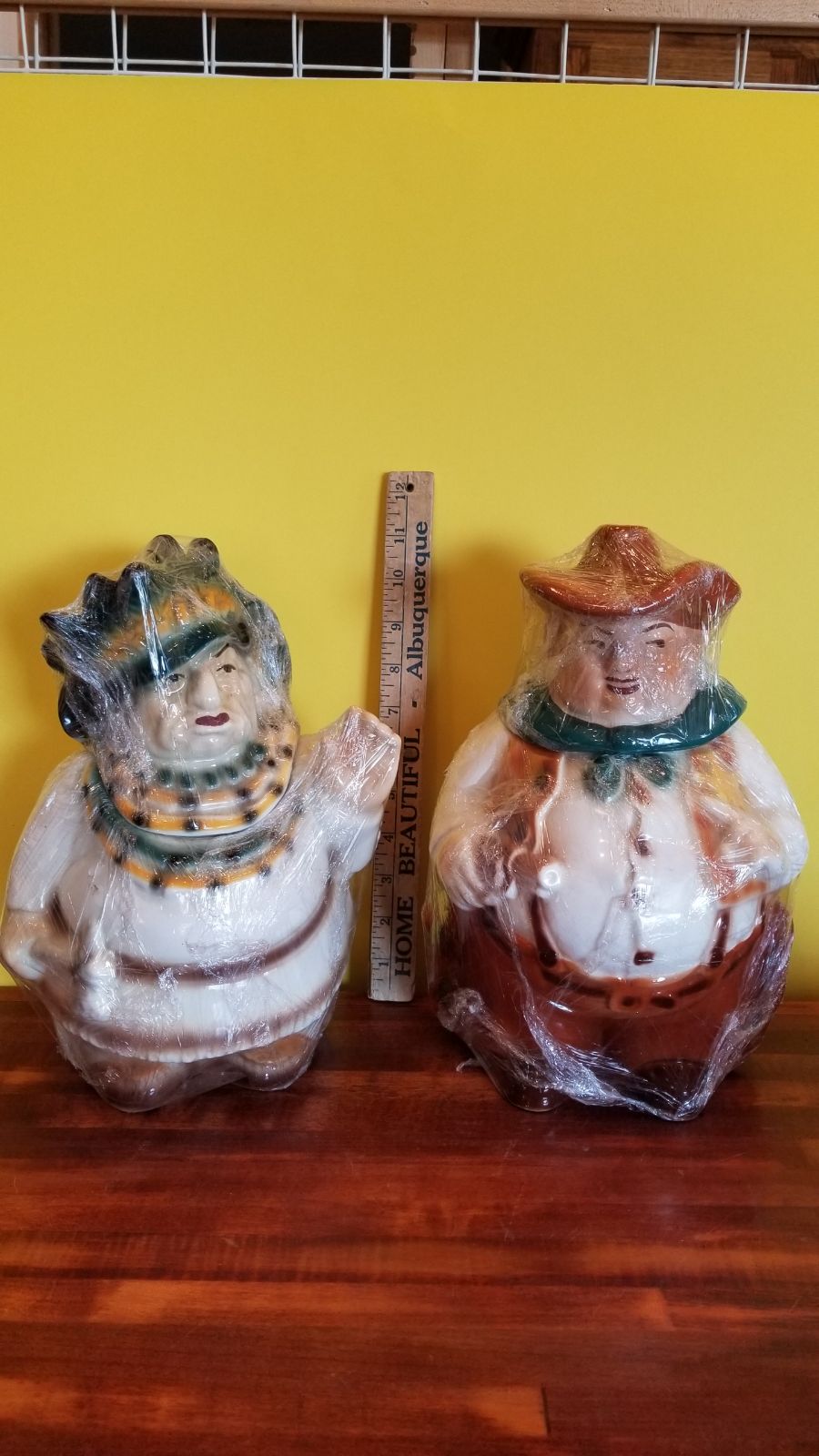 Lane Cowboy and Chief Cookie Jars