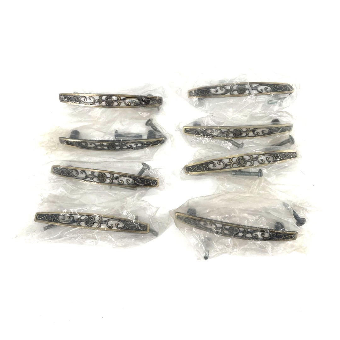 Set of 8 Amerock Classics Antique Rubbed Bronze Drawer Pulls Screws 4 NEW SEAL