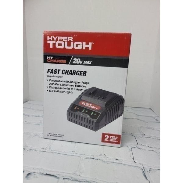 NEW Hyper Tough Lithium-Ion Battery 20V Max 2.0 Ah Fast Charger, HT21-401-003-12