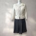 【3-piece set】Formal tailored jacket, no-collar jacket, dress