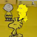 Peanuts Snoopy Woodstock & Charlie Brown Glittery Enamel Metal Pin Combo Set