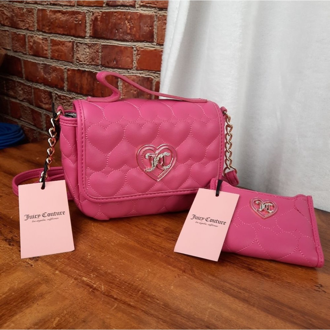 Juicy Couture コインケース付き ヘリテージ サッチェルバッグ JUICY COUTURE Heritage Satchel with Coin Purse and Wallet