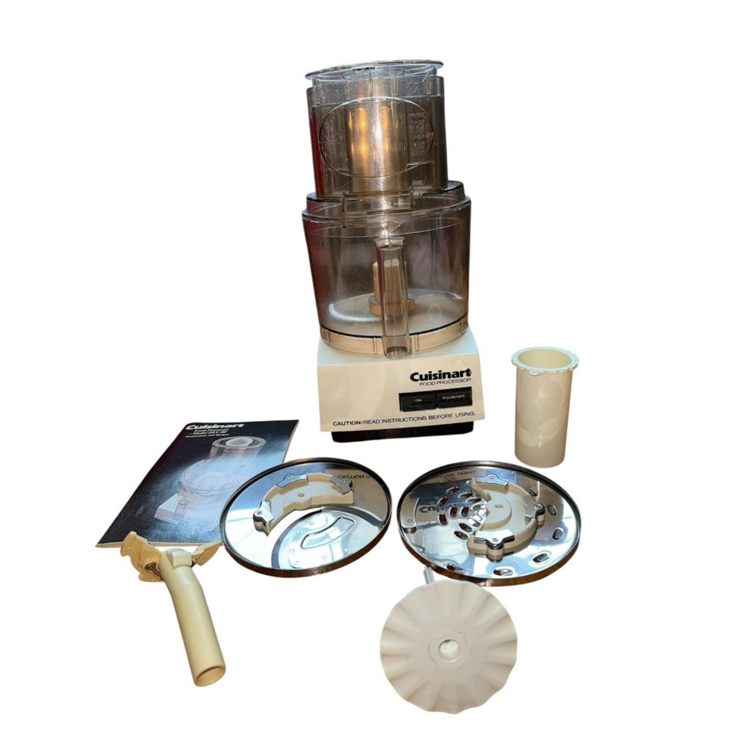 Vintage Cusinart Food Processor DLC-8F Attachments Manual & More - Cuisinart