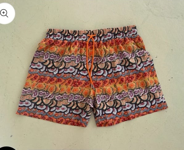 Strawberry Milk Mob mens swim shorts