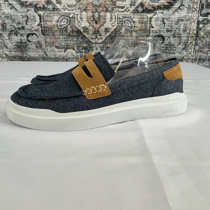 Cole Haan Women's Grand Pro Rally Canvas Loafer Size 10.5 Chambray Blue
