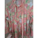 Vtg Stella Fagin for Neiman Marcus Peach Floral Zip Front Long Dress Womans Md