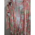 Vtg Stella Fagin for Neiman Marcus Peach Floral Zip Front Long Dress Womans Md