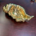 Antique 24k Gold Plated Italian Ceramic Feather Plume Trinket Tray, Unique Rare