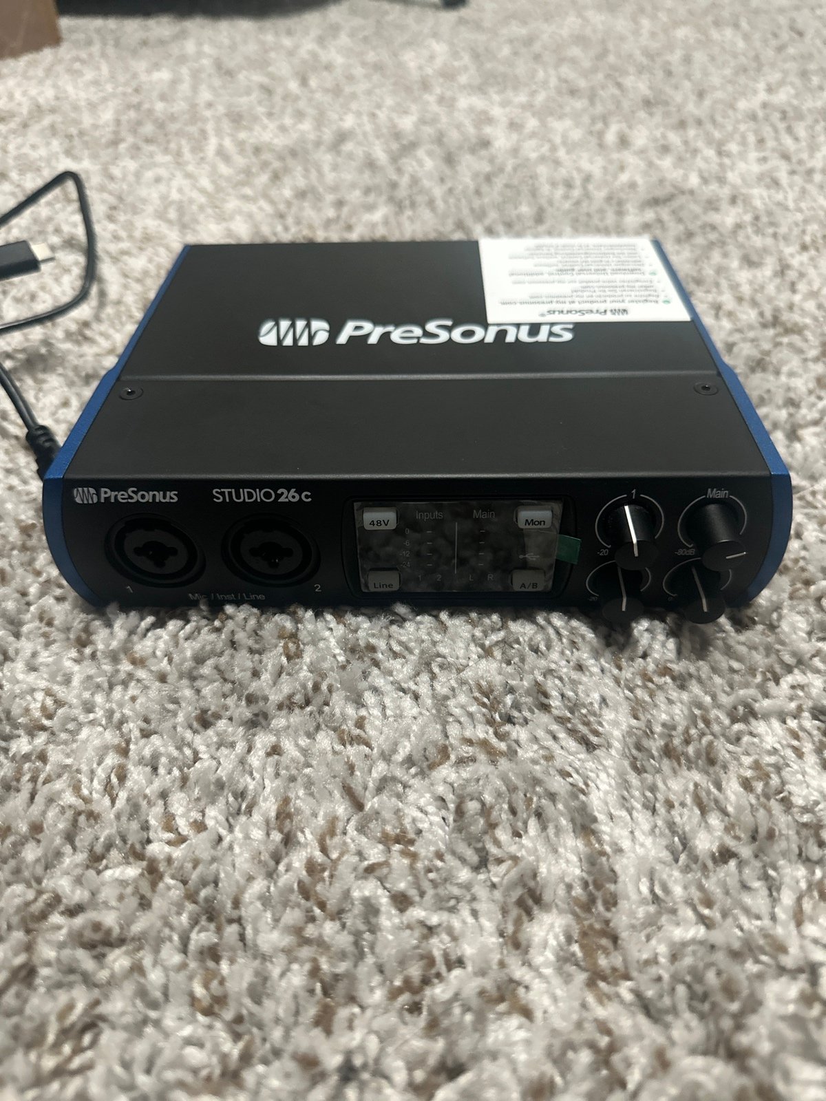 presonus studio 26C usb-c audio interface