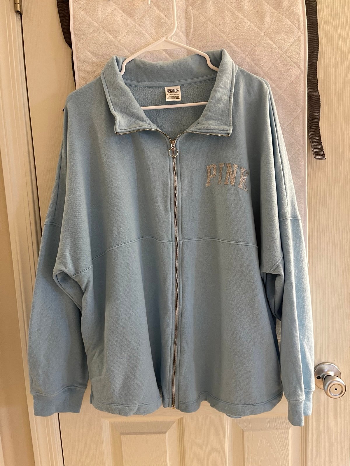 Victorias secret PINK collared sparkly zip up