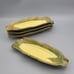 Vintage Americana Folk Art Ceramic Corn-On The Cob Dishes - Set of 4