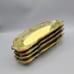 Vintage Americana Folk Art Ceramic Corn-On The Cob Dishes - Set of 4