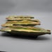 Vintage Americana Folk Art Ceramic Corn-On The Cob Dishes - Set of 4