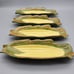 Vintage Americana Folk Art Ceramic Corn-On The Cob Dishes - Set of 4