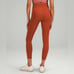 NWT Lululemon Power Thru High-Rise Tight 25 *Aztec Brick W/ Pockets Size 2