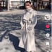 Dazzlin 2-way Color Lady Coat Ivory
