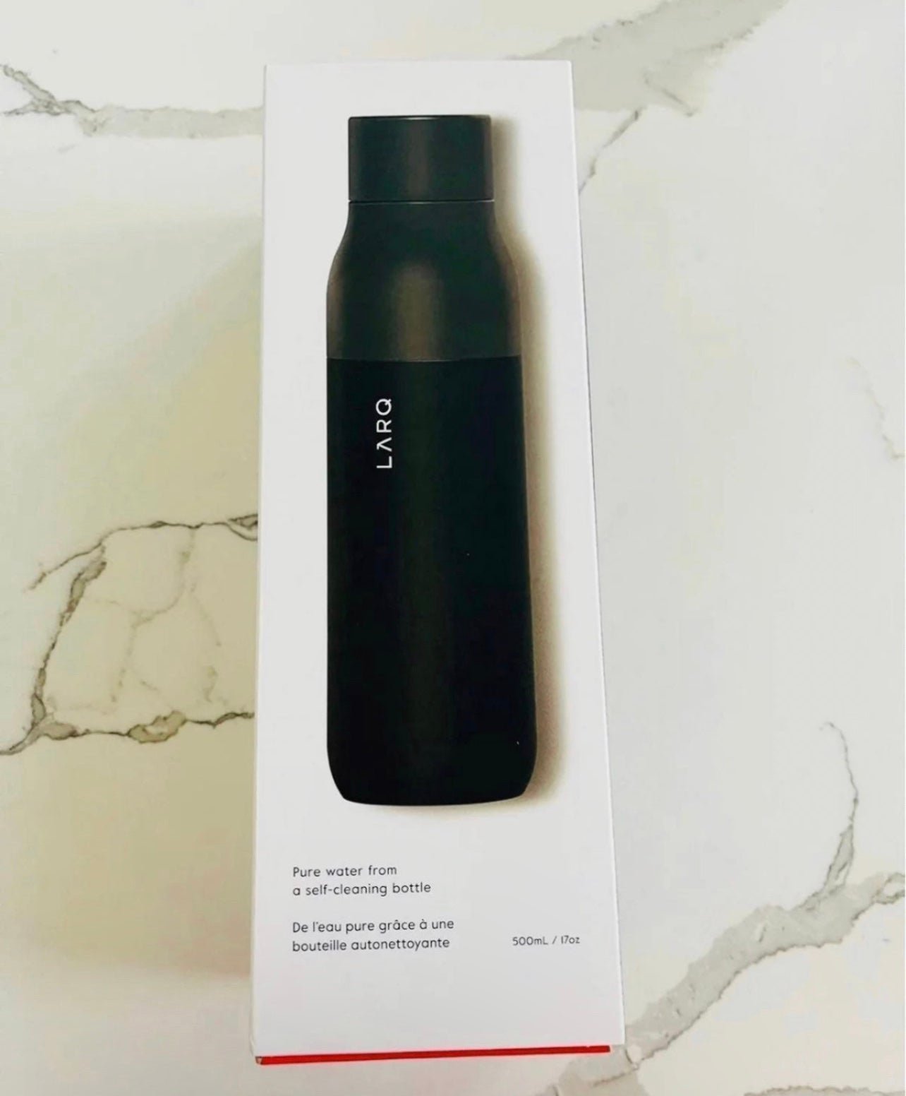 17 oz LARQ Self-Cleaning Water Bottle in Black