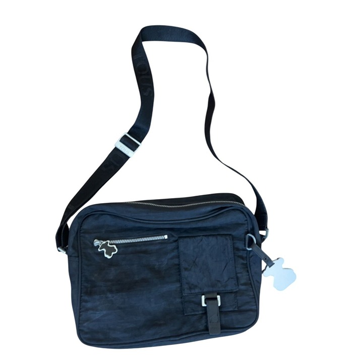 TOUS black nylon crossbody messenger bag