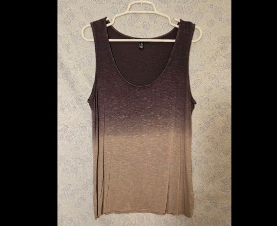 Womens Kenneth Cole Tank Top ~ Large ~ Purple/ Gray Ombre