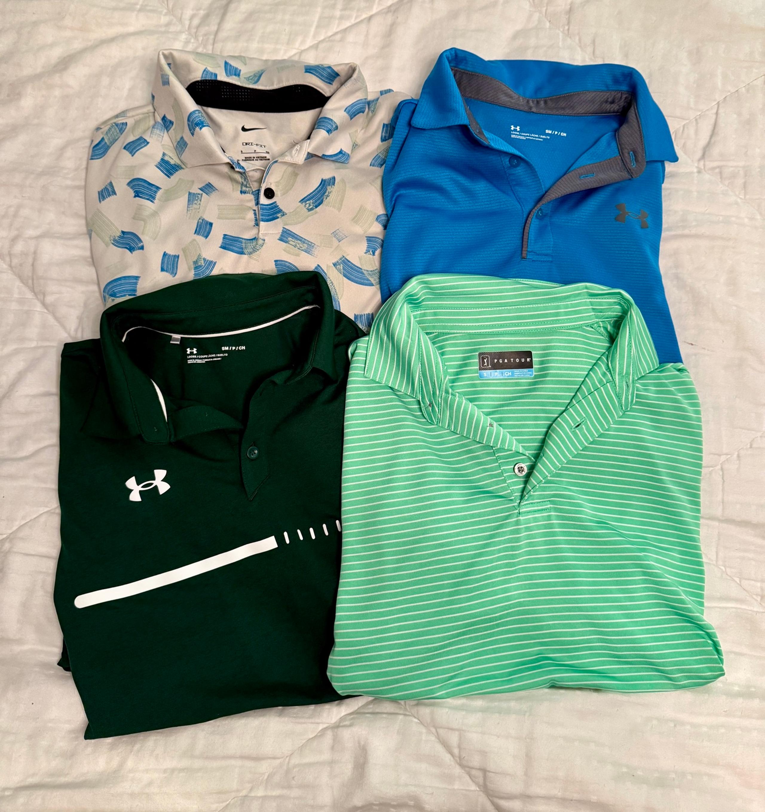 Mens Small Golf Polo Lot-Like New! Nike/Under Armour