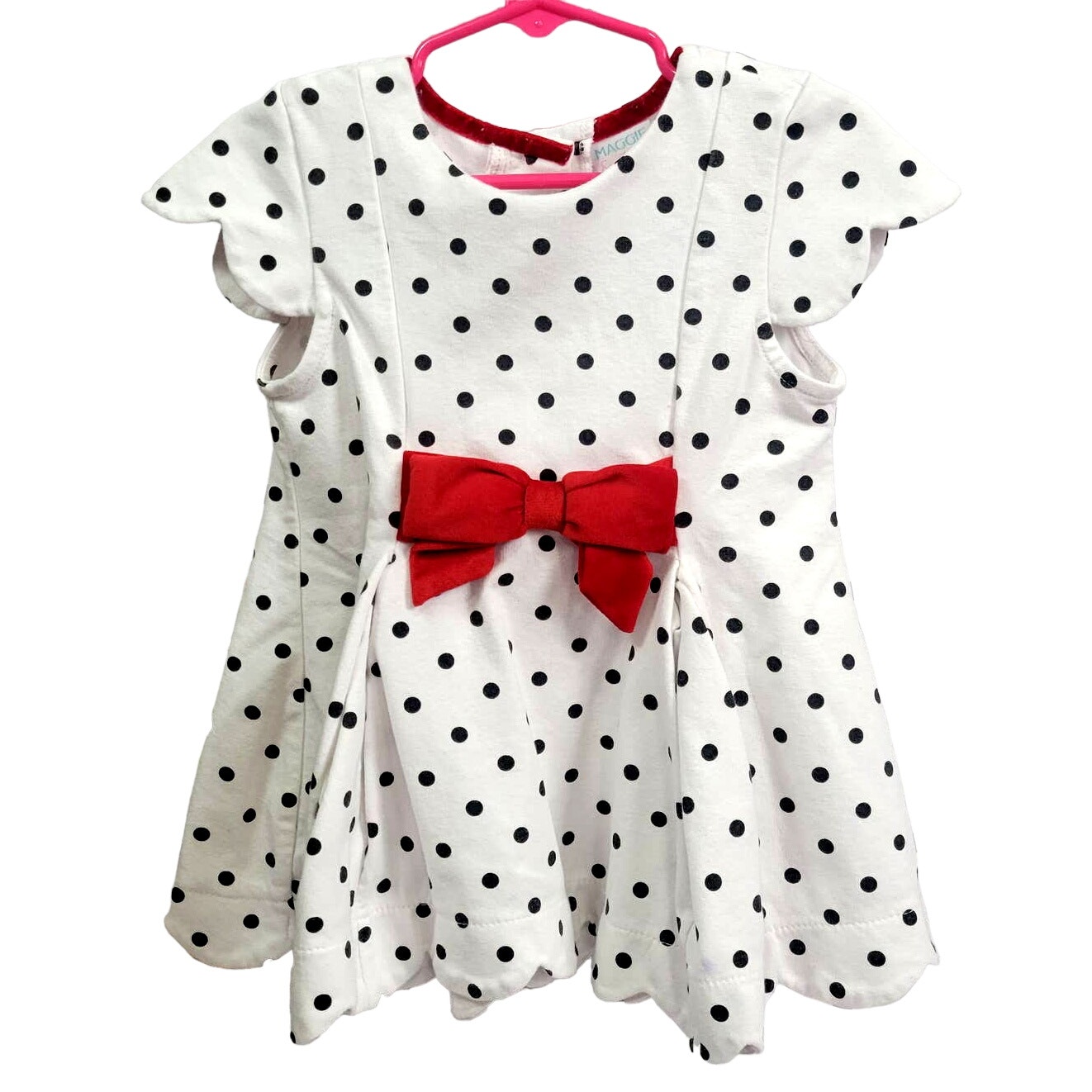 Maggie and Zoe Polka Dot Dress in Black, White, and Red Size 3T