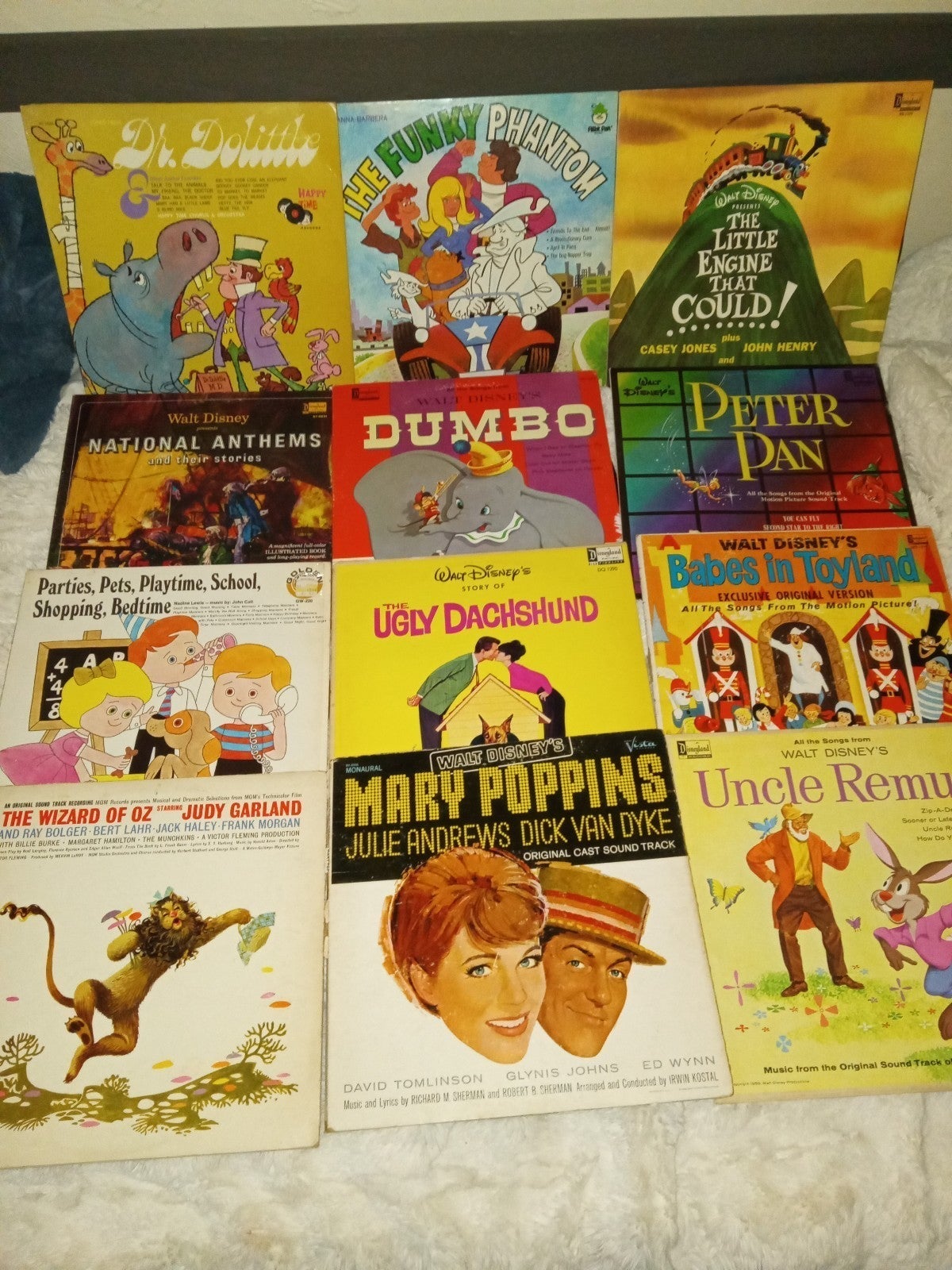 Vintage walt Disney vinyl Albums