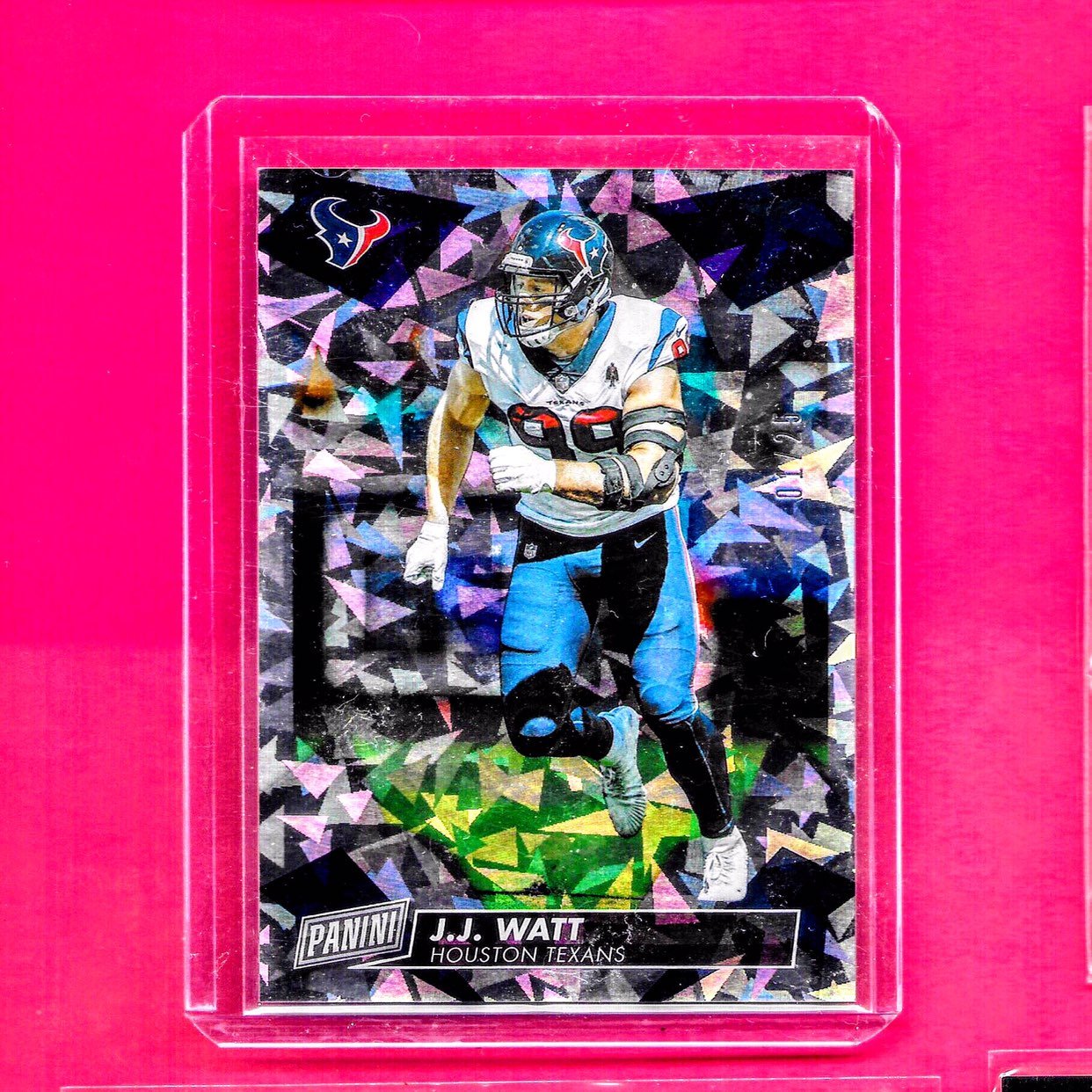J.J. Watt Cracked Ice Super Short Print Parallel #ed /25