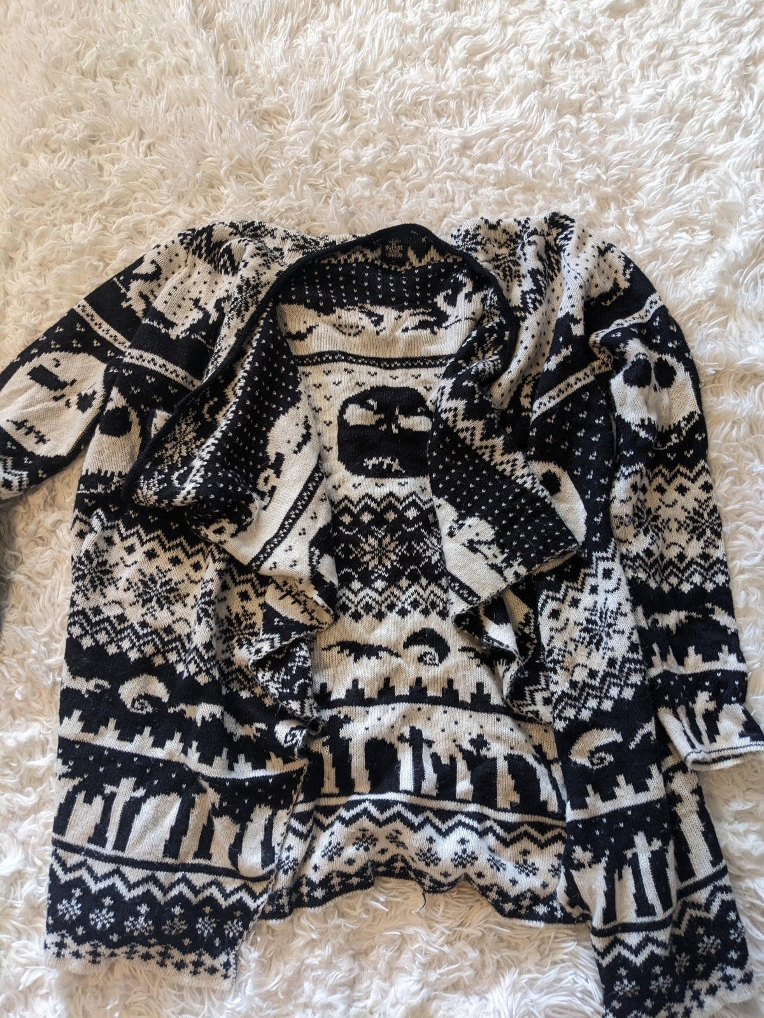 Flowy nightmare before Christmas sweater