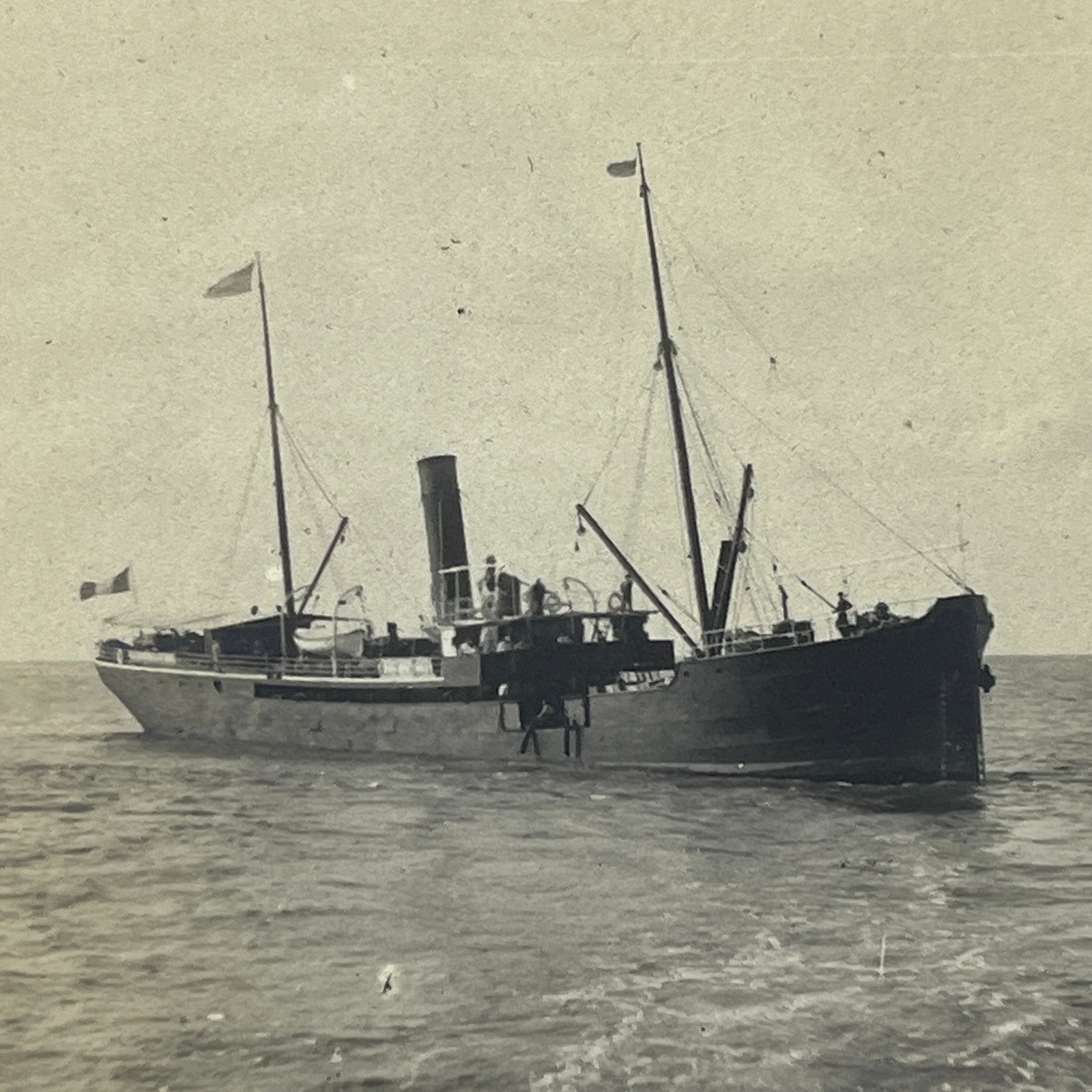 1903 Original Sepia Photograph S.S. Yucatan of Cia. de Navigacion S.A Mexico AC7