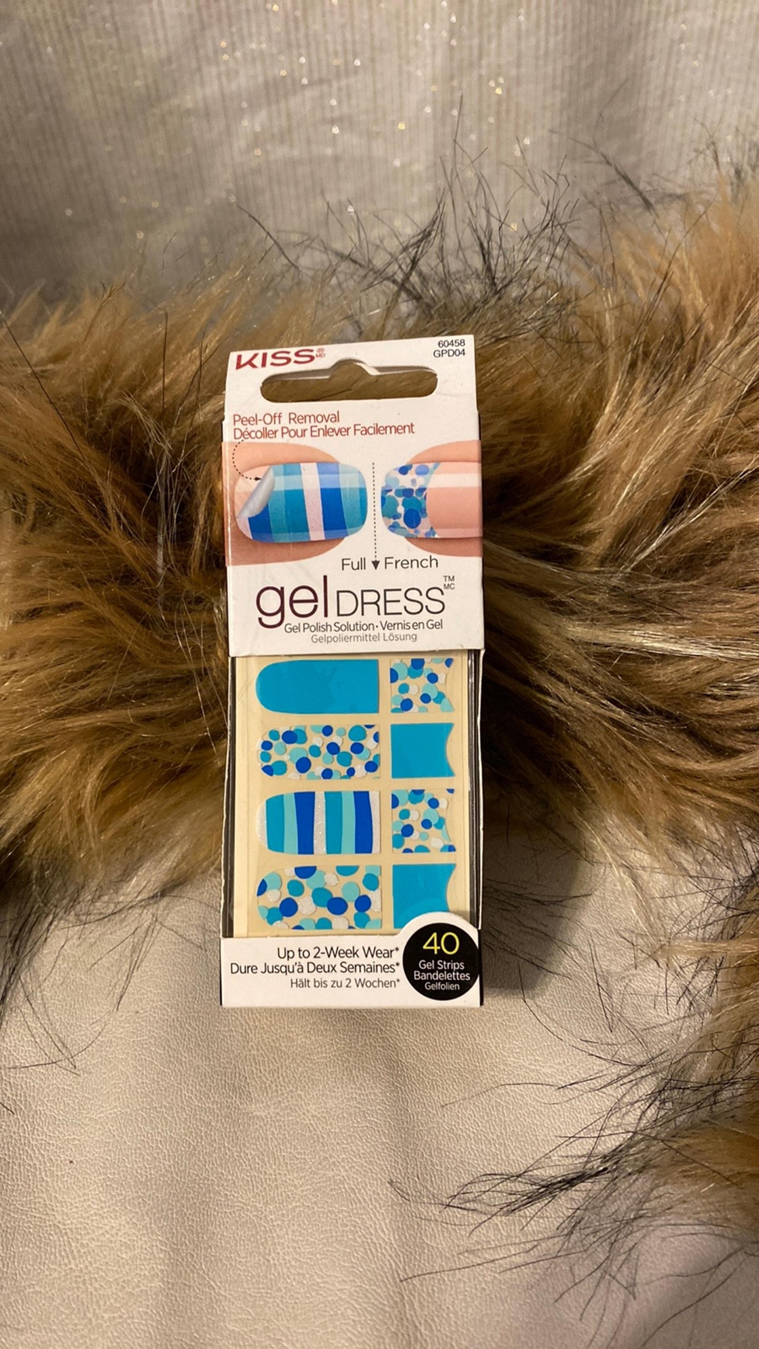Kiss nail gel dress polish solution Full / French 40 gel strips